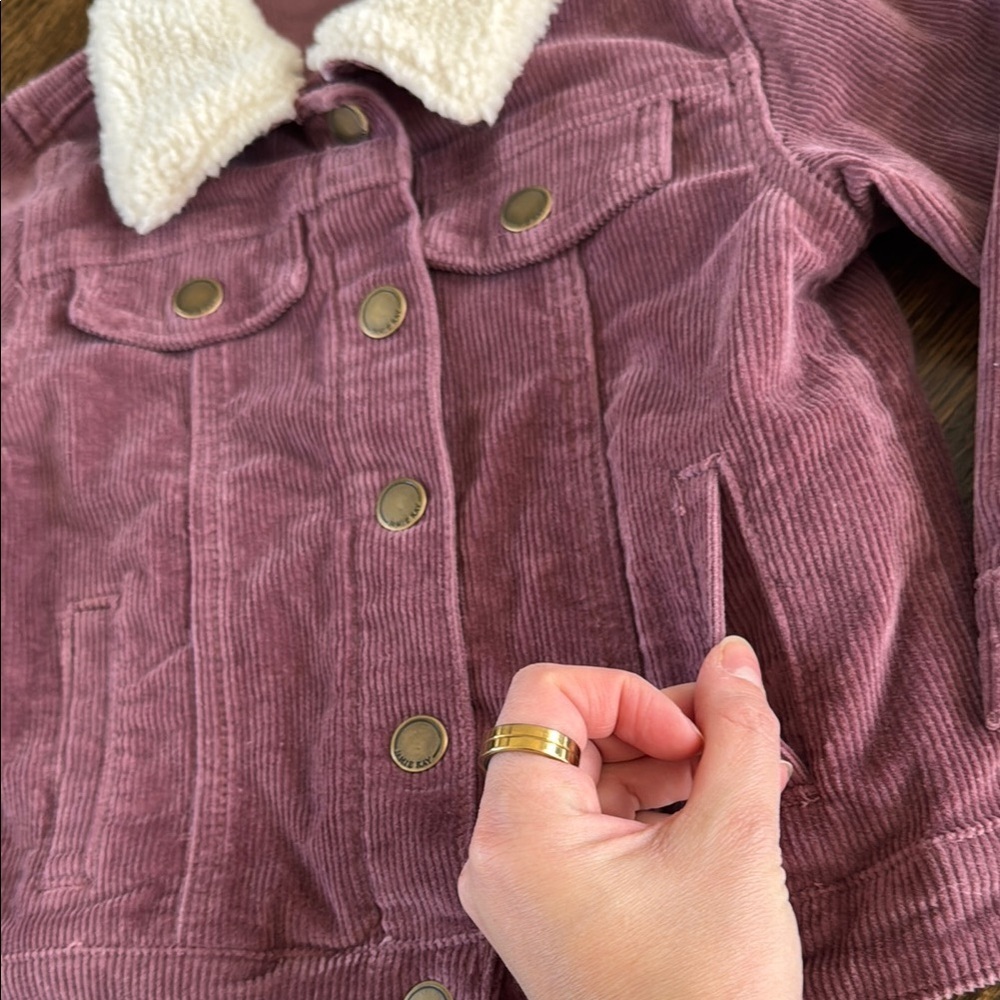 Jamie Kay Corduroy Jacket with Sherpa Collar - Picture 5 of 7